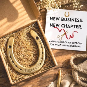 Regalo per l'inaugurazione, regalo per l'apertura di un nuovo negozio, regalo per l'apertura di un'attività commerciale, regalo portafortuna a forma di ferro di cavallo, regalo personalizzato per l'inaugurazione