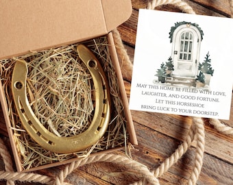 Regalo único para inauguración de la casa • Decoración de herradura de la suerte • Regalo de bendición para un nuevo hogar • Regalo para la primera casa de una mujer • Regalo personalizado para el hogar
