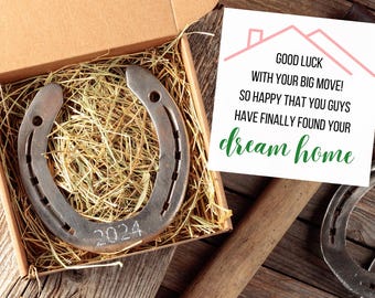 Lucky Used Horseshoe-cadeau – housewarming-aandenken, slotcadeau makelaar