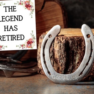 Retirement Gifts for Him | Leave Job Happy Retirement Gift For Men, Farewell Gift from Coworkers, Colleagues Retirement Party Horseshoe Gift