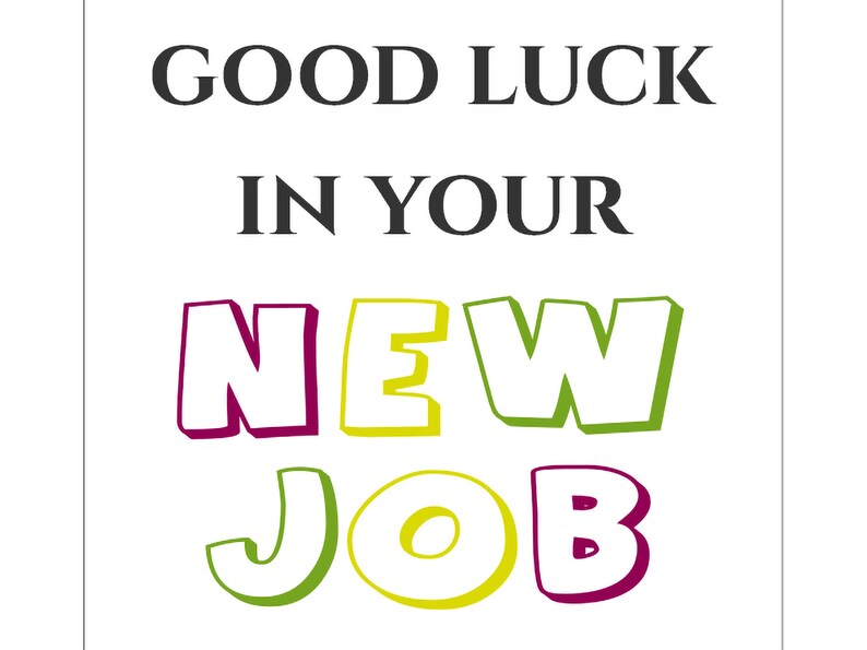 Good Luck in Your New Job Congratulations on New Job Etsy