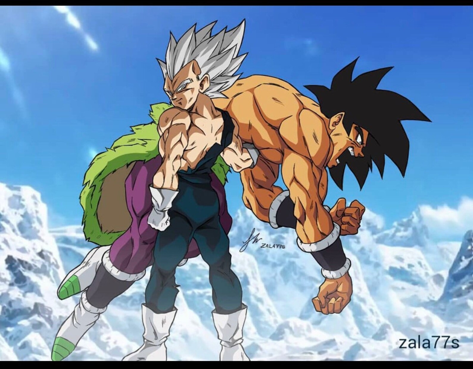 dbz broly vegeta