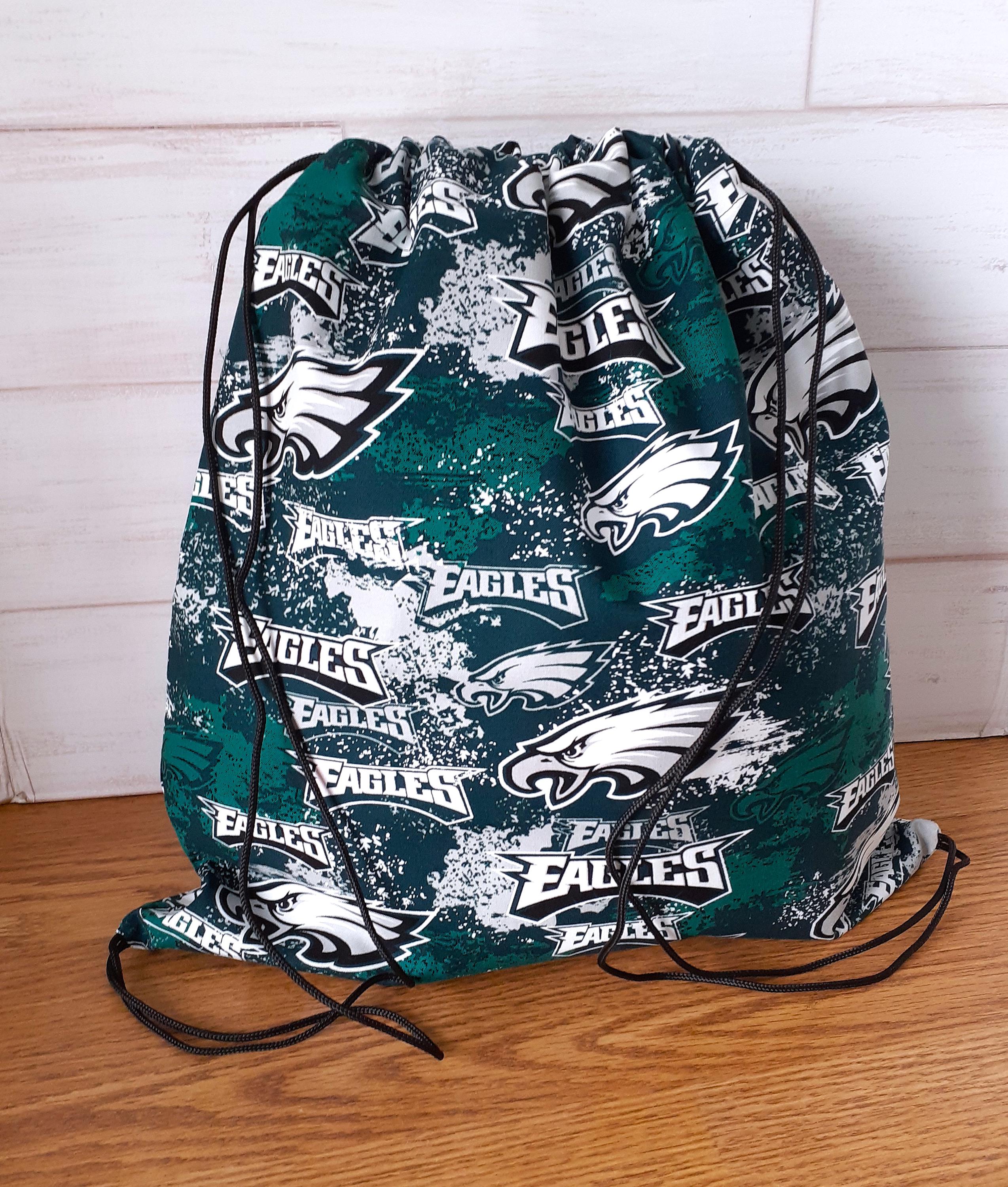 Philadelphia Eagles Drawstring Backpack, Sports Bag 