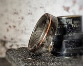 Grey Birdseye Maple Wedding Ring with Copper Wire Inlay