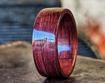 Purple Heart Wood Ring