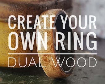 Create Your Own Wooden Ring - Dual Wood Ring