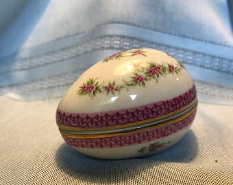 Egg Trinket Box, Lefton Porcelain