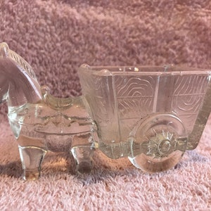 Glas Esel mit Wagen, K.R. Haley, 1950er Jahre