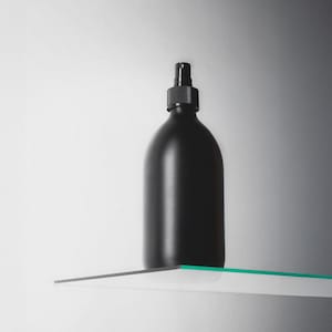 Black Glass Spray Bottle: Fine Mist Atomizer for Essential Oils
