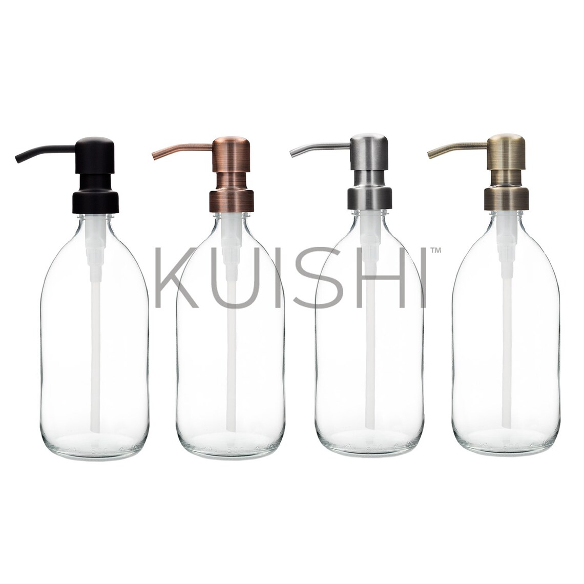 Clear Glass Soap Dispenser With Stainless Steel Pump Etsy