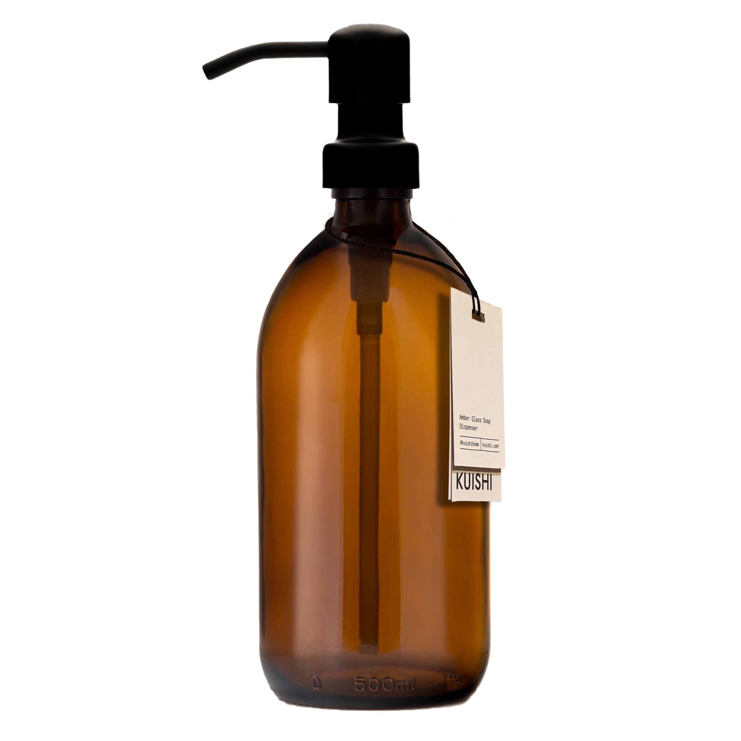 Amber Glass Soap Dispenser With Stainless Steel Pump Etsy UK