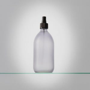 Grey Glass Spray Bottle: Fine Mist Atomiser, Recycled Glass