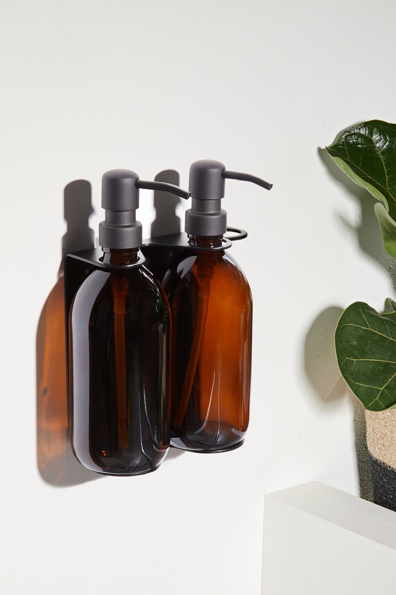 Black Double Wall Mounted Soap Dispenser Holder HOLDER ONLY Etsy UK