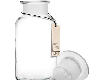 Cylinder Clear Glass Apothecary Jars with Cork Lids - Multiple Selecti –  White Elephant Co.