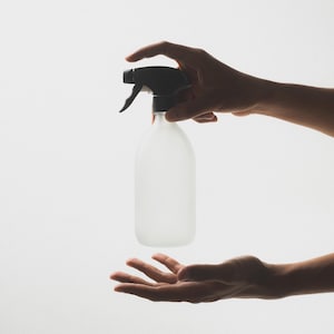 White Glass Spray Bottle, White Glass Reusable Spray Bottle, Plant Mister, Trigger Spray Bottle, Cleaning Spray Bottle, Kitchen Spray Bottle