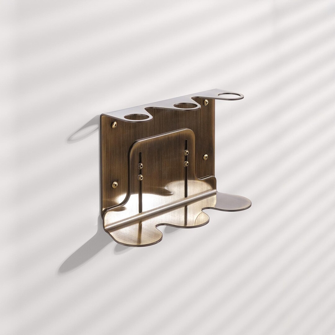 Brushed Gold Wall Mounted Soap Dispenser Holder: Stainless Steel ...