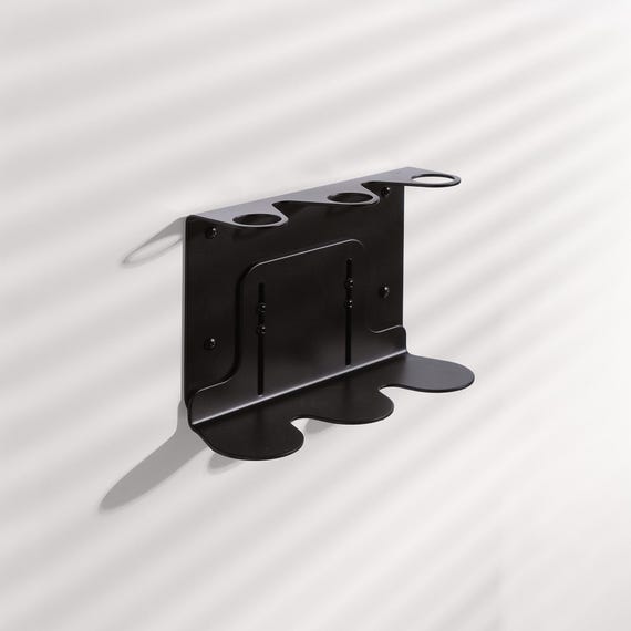 Wall Mounted Soap Dispenser Holder: Matte Black Stainless Steel