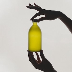 Green Glass Storage Bottle, Glass Medicine Bottle, Green Glass Bottle, Screw Glass Bottle, Refillable Glass Bottle, Zero Waste Storage