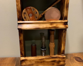 Display Shelf for Game Calls Burnt Pine