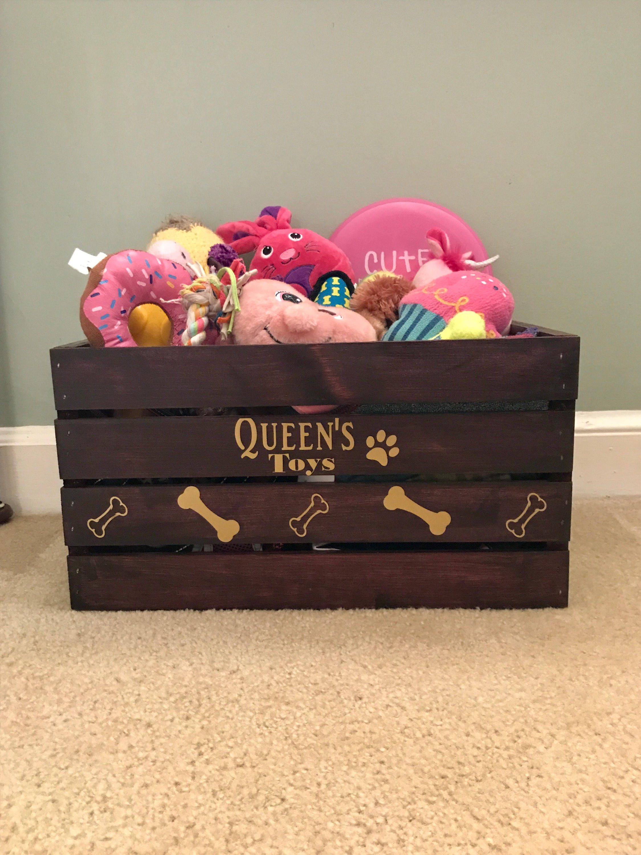 Dog Toy Crate Etsy