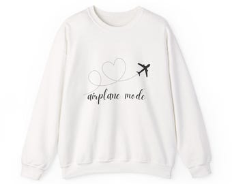 airplane mode sweatshirt | travel airplane graphic crewneck