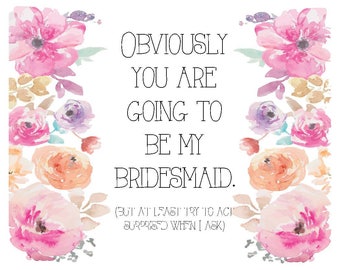 Bridesmaid Proposal Card