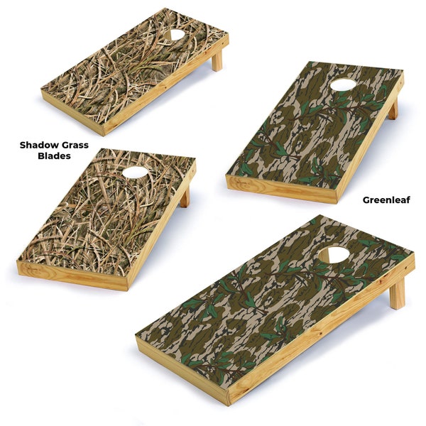 Camo Cornhole Board Skin Wrap Decal Kit, Camouflage Laminated Peel & Stick Vinyl Cornhole Decals, Hunting | Mossy Oak