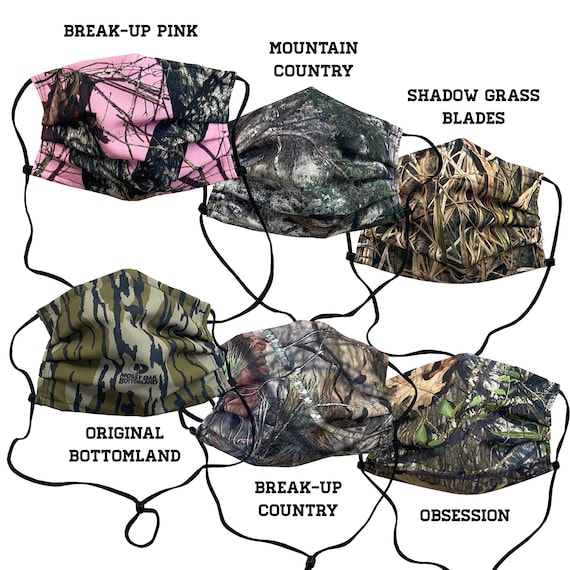 Mossy Oak Camo Face Mask | Adult Washable Reusable 2-layer