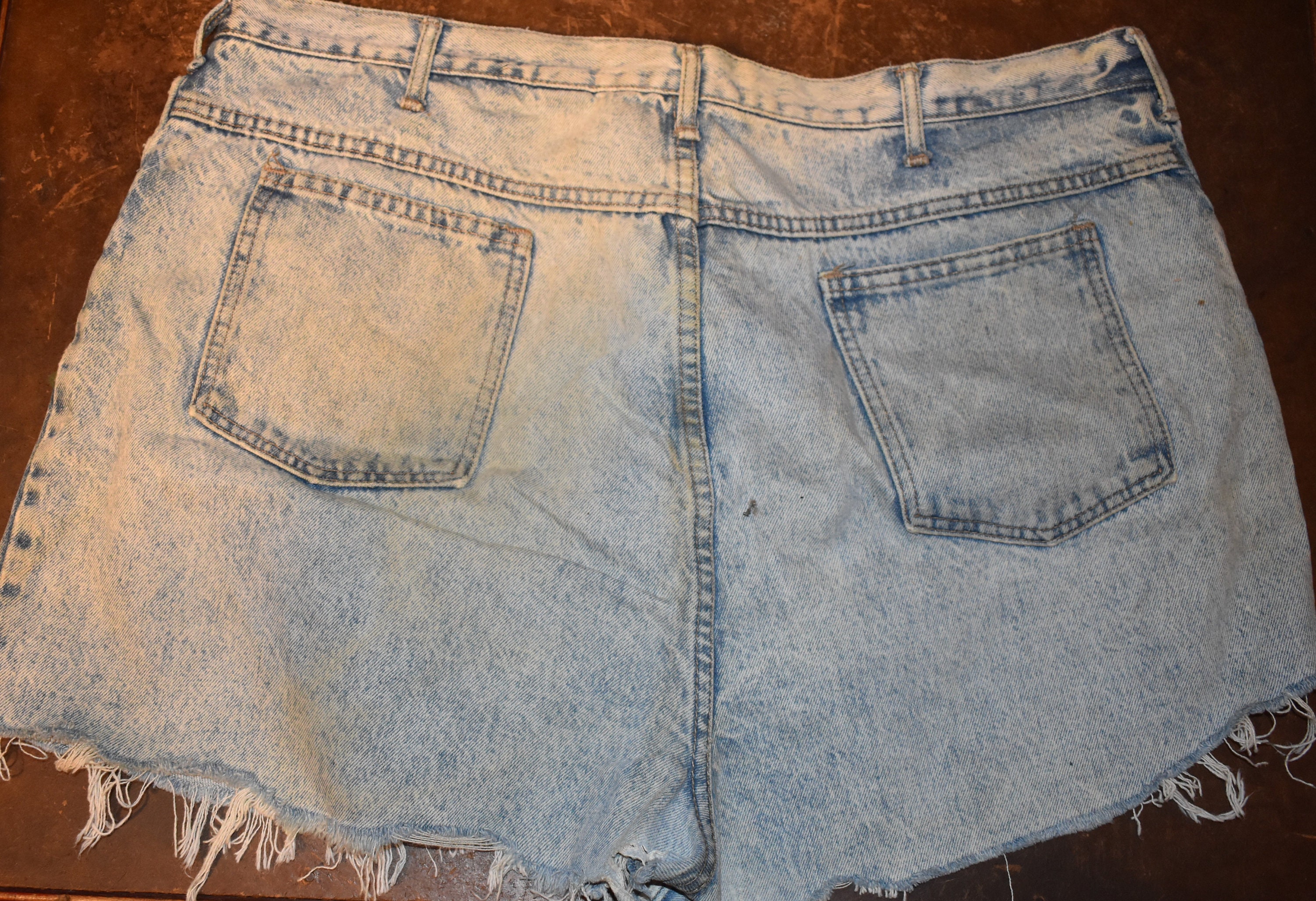 Distressed Denim Jean Cut Off shorts Vintage 1980's Denim | Etsy