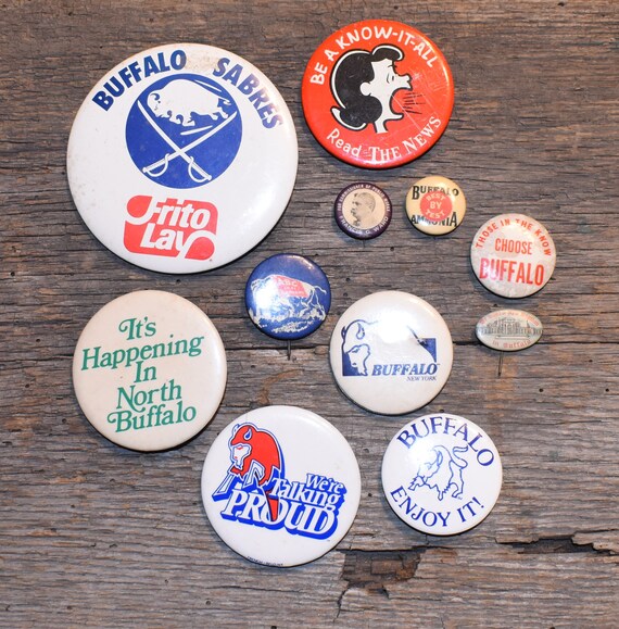 Vintage Buffalo New York Button Lot Buffalo Sabre