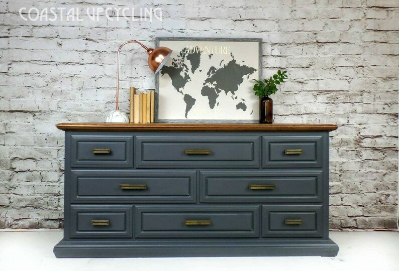 Gray Dresser Modern Farmhouse Industrial