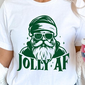 SVG, PNG, archivo SVG navideño divertido, Papá Noel divertido, PNG, camiseta de Papá Noel, PNG de Navidad, descarga digital, Papá Noel genial