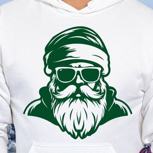 Papá Noel genial SVG, PNG, divertidos archivos SVG navideños, Papá Noel con gafas de sol SVG, camiseta de Papá Noel SVG, Navidad PNG, descargas digitales, Navidad PNG