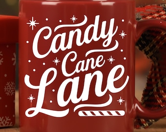 Candy Cane Lane Svg-fil, julsvg, sublimeringsdesigner, jultröjasvg, jultröjasvg, jul PNG, Candy Cane Lane PNG