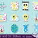 Easter Printable Stickers Easter Png Files Print And Cut | Etsy