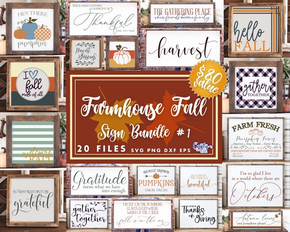 Farmhouse Fall Svg Bundle Farmhouse Sign Svg Bundle Fall - Etsy