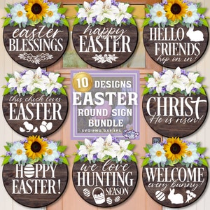 Pascua redonda SVG, PNG, colgador de puerta de Pascua Svg, letrero cristiano de Pascua Svg, letrero de puerta de Pascua Svg, letrero redondo de Pascua Svg, Pascua redonda Png