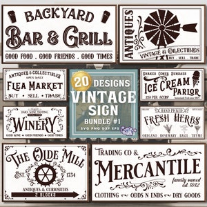 Farmhouse Svg Bundle, Farmhouse Sign Svg Files, Vintage Svg, Vintage Sign Svg, Bar Sign Svg, Farm Svg, Flower Svg, Wine Svg, Home Svg