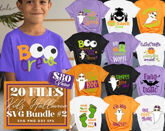 Kids Halloween Svg Bundle, Kids Halloween Shirt Svg, Ghost Svg, Kids Ghost Shirt Svg, Halloween T Shirt Bundle, Funny Halloween T Shirt Svg