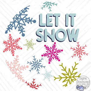 Let It Snow Svg Retro Christmas Svg Files Christmas Sign Svg - Etsy