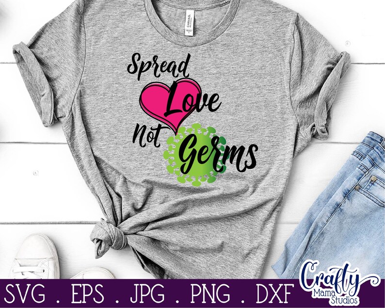 Download Peace Love Sanitize Svg Spread Love Not Germs Social | Etsy