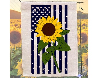 Girasole grunge in formato SVG, PNG, bandiera girasole in formato SVG, bandiera americana in formato SVG, girasole in formato PNG, file SVG estivi per Cricut, bandiera girasole in formato PNG