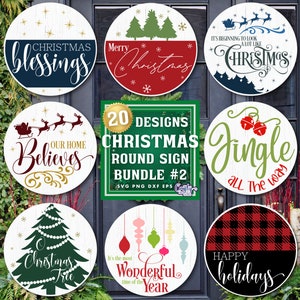 Merry Christmas SVG, PNG, Round Christmas Sign Svg, Christmas Png, Christmas Door Hanger Svg, Christmas Door Sign Svg, Christmas Round Svg