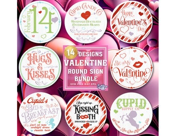 Valentines SVG, PNG, Valentine Door Hanger Svg, Valentines Day Svg, Valentine Sign Svg, Door Sign Svg, Round Sign Svg, Round Valentine Png