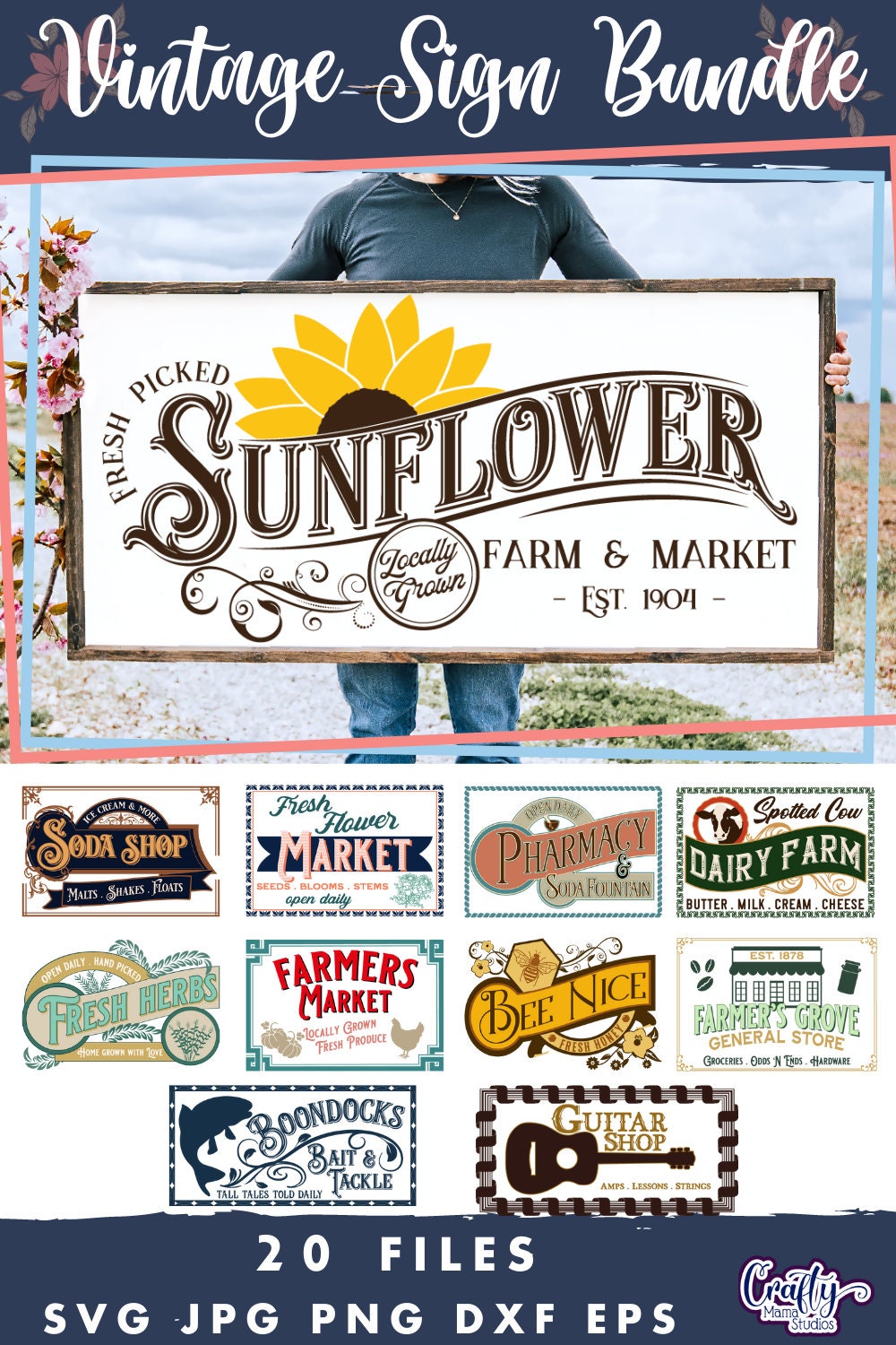 Farmhouse Svg Bundle, Farmhouse Sign Svg, Vintage Svg, Vintage Sign Svg,  Farm Svg, Vintage Farm Sign Svg, Farmhouse Home Svg, Sunflower Svg -   Ireland