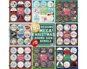 Mega Christmas Svg Bundle, Christmas Sign Svg Files, Christmas Door Hanger Svg, Christmas Svg Files, Christmas Door Sign Svg, Round Sign Svg