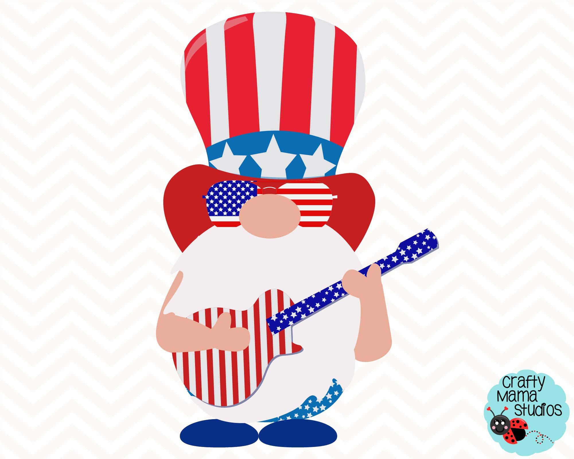 Download 4th of July Svg Gnome Svg Guitar Svg 4th Of July Gnome | Etsy