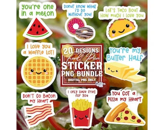 Food Love Digital Stickers Png, Funny Food Digital Sticker Png, Funny Food Quote Png, Valentine Digital Sticker, Valentine Printable Sticker