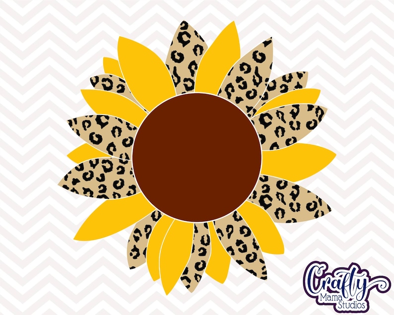 Download Sunflower Svg Sunflower Clipart Leopard Print Sunflower ...