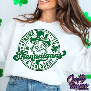 Shenanigans Svg, St Patrick&#39;s Day Svg, Funny Svg, St Paddy&#39;s Day, Lucky Shirt Svg, Clover Svg, Irish Svg, Shamrock Png, Svg Files For Cricut